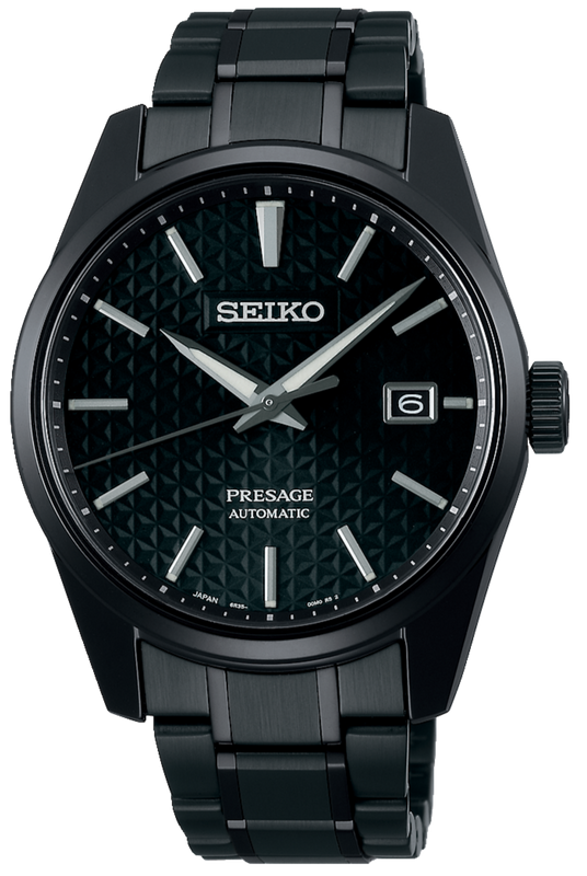 Seiko Presage Sharp Edged Series Black Dial Black Steel Strap Watch For Men - SPB229J1 Buy Now By Seiko