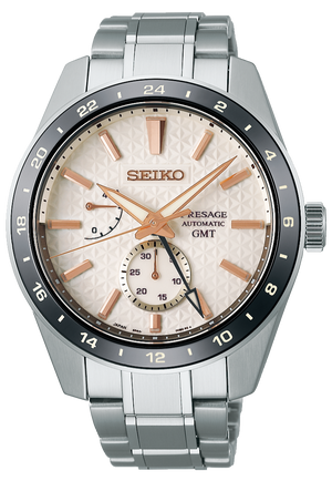 Seiko Presage Sharp Edged Series Automatic GMT Champagne Dial Silver Steel Strap Watch For Men - SPB273J1 Buy Now By Seiko