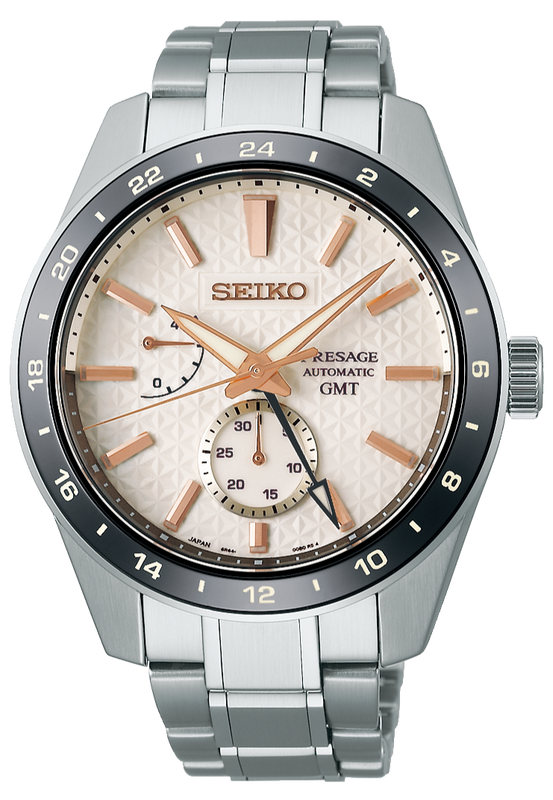 Seiko Presage Sharp Edged Series Automatic GMT Champagne Dial Silver Steel Strap Watch For Men - SPB273J1 Buy Now By Seiko