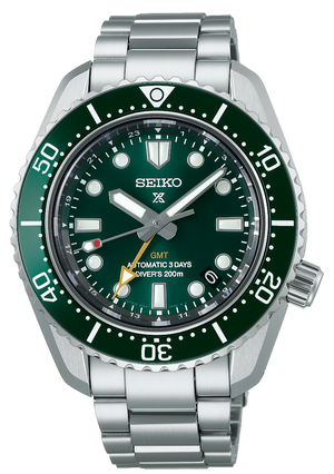 Seiko Prospex GMT Divers Automatic Marine Green Dial Silver Steel Strap Watch For Men - SPB381J1 Buy Now By Seiko