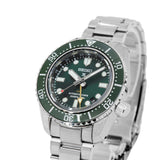 Seiko Prospex GMT Divers Automatic Marine Green Dial Silver Steel Strap Watch For Men - SPB381J1 Buy Now By Seiko