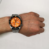Seiko 5 Sports Automatic Orange Dial Silver Steel Strap Watch For Men - SRPD59K1 Buy Now By Seiko