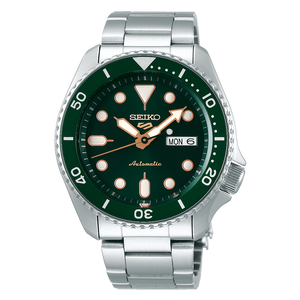 Seiko 5 Sports Automatic Analog Green Dial Silver Steel Strap Watch For Men - SRPD63K1 Buy Now By Seiko