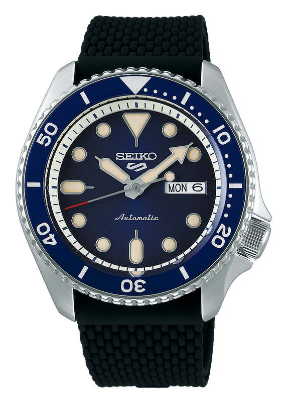 Seiko 5 Sports SKX Automatic Blue Dial Blue Silicone Strap Watch for Men - SRPD71K2 Authentic Buy Shop Now