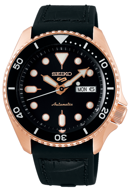 Seiko 5 Sport SKX Automatic Black Dial Black Silicone Strap Watch For Men - SRPD76K1 Buy Now By Seiko