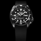 Seiko 5 Sport Automatic Black Dial Black Silicone Strap Watch For Men - SRPD65K3 Buy Now By Seiko