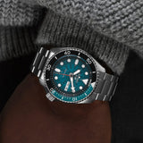 Seiko 5 Sports SKX Skeleton Green Dial Silver Steel Strap Watch For Men - SRPJ45K1 Buy Now By Seiko