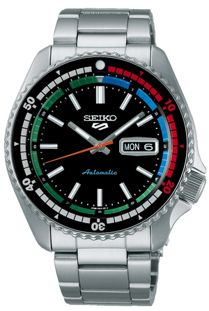 Seiko 5 Sports SKX Series Regatta Timer Retro Blue Dial Silver Steel Strap Watch For Men - SRPK13K1 Buy Now By Seiko