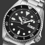 Seiko 5 Sports SKX Automatic Black Dial Silver Steel Strap Watch For Men - SRPK29K1 Buy Now By Seiko