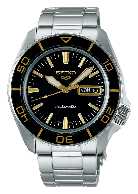 Seiko 5 Sport Automatic SKX Series Black Dial Silver Steel Strap Watch for Men - SRPK99K1 Buy Now By Seiko