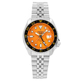 Seiko 5 Sports GMT Automatic Orange Dial Silver Steel Strap Watch For Men - SSK005K1 Buy Now By Seiko