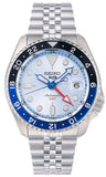 Seiko 5 Sports Automatic GMT SKX Sports Style Asia Exclusive Limited Edition Ice Blue Dial Silver Steel Strap Watch For Men - SSK029K1