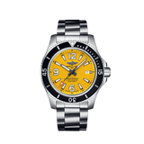 Breitling Superocean Automatic 44mm Yellow Dial Silver Steel Strap Watch for Men - A17375211/1A1 Buy Now By Breitling