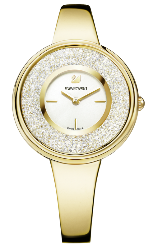 Swarovski Crystalline Bracelet White Dial Gold Steel Strap Watch for Women - 5269253 Buy Now By Swarovski