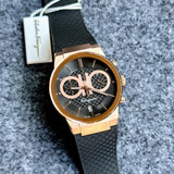 Salvatore Ferragamo Sapphire Chrono Black Dial Black Rubber Strap Watch for Men - SFME00721 Buy Now By Salvatore Ferragamo
