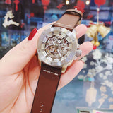 Fossil Modern Machine Automatic Skeleton White Dial Brown Leather Strap Watch for Women - ME3083 Buy Now By Fossil