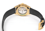 Gucci Eryx Automatic Chevron Gold Dial Black Leather Strap Watch For Men - YA126340 Buy Now By Gucci