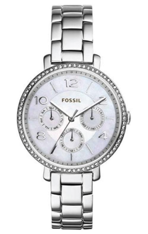 Fossil Jacqueline Multi-Function Mother of Pearl Dial Silver Steel Strap Watch for Women - ES3755 Buy Now By Fossil