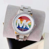 Michael Kors Ritz Pave Multicolored Dial Silver Steel Strap Watch for Women - MK6864 Buy Now By Michael Kors