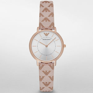 Emporio Armani Kappa Quartz Rose Gold Dial Pink Leather Strap Watch For Women - AR11010 Buy Now By Emporio Armani