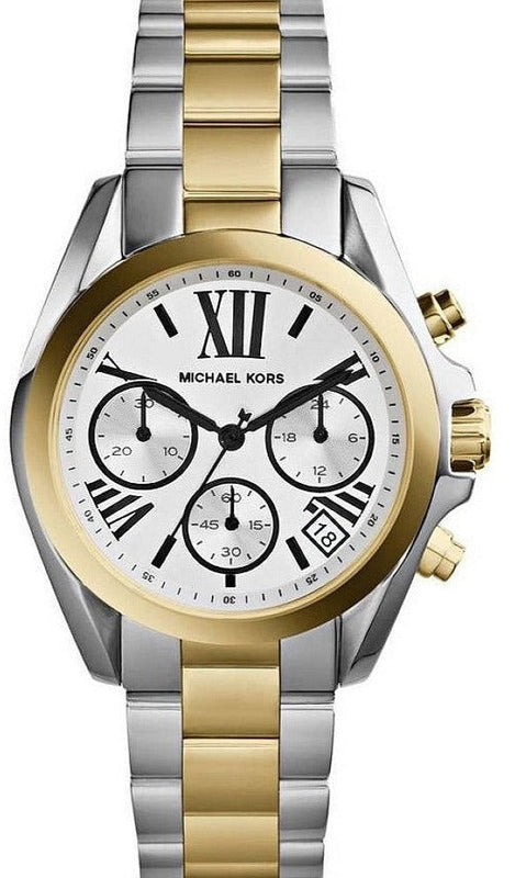 Michael Kors Bradshaw Chronograph Silver Dial Two Tone Steel Strap Watch For Women - MK5855 Buy Now By Michael Kors
