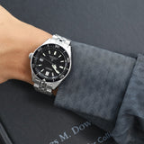 Seiko Prospex Automatic Diver Black Dial Silver Steel Strap Watch For Men - SPB051J1 Buy Now By Seiko