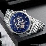 Emporio Armani Aviator Multifunction Blue Dial Silver Mesh Bracelet Watch For Men - AR60024 Buy Now By Emporio Armani