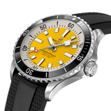 Breitling Superocean Automatic 42mm Yellow Dial Black Rubber Strap Watch for Men - A17375211/1S1 Buy Now By Breitling