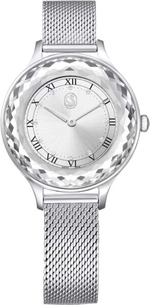 Swarovski Octea Nova Silver Dial Silver Mesh Strap Watch for Women - 5650039 Buy Now By Swarovski