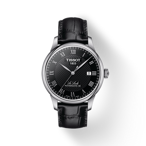 Tissot Le Locle Powermatic 80 Black Dial Black Leather Strap Watch For Men - T006.407.16.053.00 Buy Now By Tissot