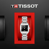 Tissot T Wave Black Dial Silver Steel Strap Watch for Women - T02.1.285.52 Buy Now By Tissot