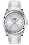 Tissot Couturier Lady Silver Dial White Leather Strap Watch For Women - T035.210.16.011.00 Buy Now By Tissot