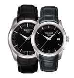 Tissot T Trend Couturier Black Dial Black Leather Strap Watch For Women - T035.210.16.051.00 Buy Now By Tissot