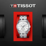 Tissot T Classic Couturier Chronograph White Dial Silver Steel Strap Watch For Men - T101.617.11.031.00 Buy Now By Tissot