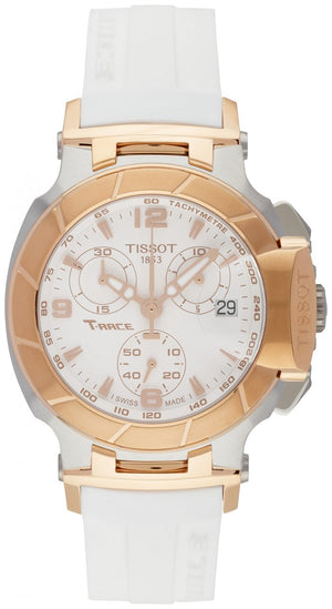 Tissot T Race Chronograph White Dial White Rubber Strap Watch for Women - T048.217.27.017.00 Buy Now By Tissot