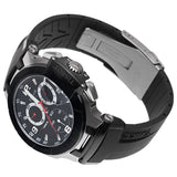Tissot T Race Chronograph Black Dial Black Rubber Strap Watch for Men - T048.417.27.057.00 Buy Now By Tissot