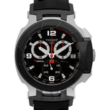 Tissot T Race Chronograph Black Dial Black Rubber Strap Watch for Men - T048.417.27.057.00 Buy Now By Tissot