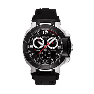 Tissot T Race Chronograph Black Dial Black Rubber Strap Watch for Men - T048.417.27.057.00 Buy Now By Tissot