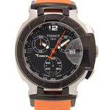 Tissot T Race Chronograph Black Dial Orange Rubber Strap Watch for Women - T048.217.27.057.00 Buy Now By Tissot