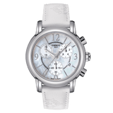 Tissot Dressport Chronograph Mother of Pearl Dial White Leather Strap Watch for Women - T050.217.17.117.00 Buy Now By Tissot