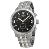 Tissot PRC 200 Chronograph Black Dial Silver Steel Strap Watch For Men - T114.417.11.057.00 Buy Now By Tissot