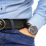 Tissot PRC 200 Chronograph Black Dial Black Leather Strap Watch For Men - T055.417.16.057.00 Buy Now By Tissot