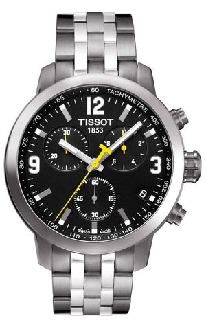 Tissot PRC 200 Chronograph Black Dial Stainless Steel Watch For Men - T0554171105700 Buy Now By Tissot