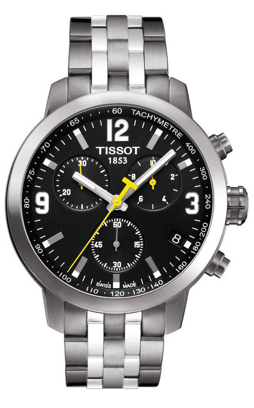 Tissot PRC 200 Chronograph Black Dial Stainless Steel Watch For Men - T0554171105700 Buy Now By Tissot