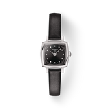 Tissot Lovely Square Quartz Diamonds Black Dial Black Leather Strap Watch For Women - T058.109.16.056.00 Buy Now By Tissot