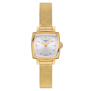 Tissot Lovely Square Silver Dial Gold Mesh Bracelet Watch For Women - T058.109.33.031.00 Buy Now By Tissot