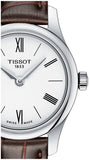 Tissot Tradition 5.5 Lady Silver Dial Brown Leather Strap Watch for Women - T063.009.16.018.00 Buy Now By Tissot