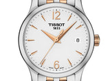 Tissot T Classic Tradition Lady White Dial Two Tone Steel Strap Watch For Women - T063.210.22.037.01 Buy Now By Tissot