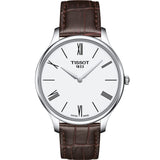 Tissot T Classic Tradition 5.5 Quartz White Dial Brown Leather Strap Watch For Men - T063.409.16.018.00 Buy Now By Tissot