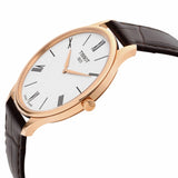 Tissot Tradition 5.5 White Dial Brown Leather Strap Watch for Men - T063.409.36.018.00 Buy Now By Tissot